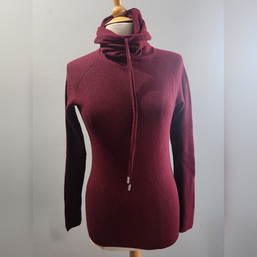 Cyrus burgundy cowl neck sweater